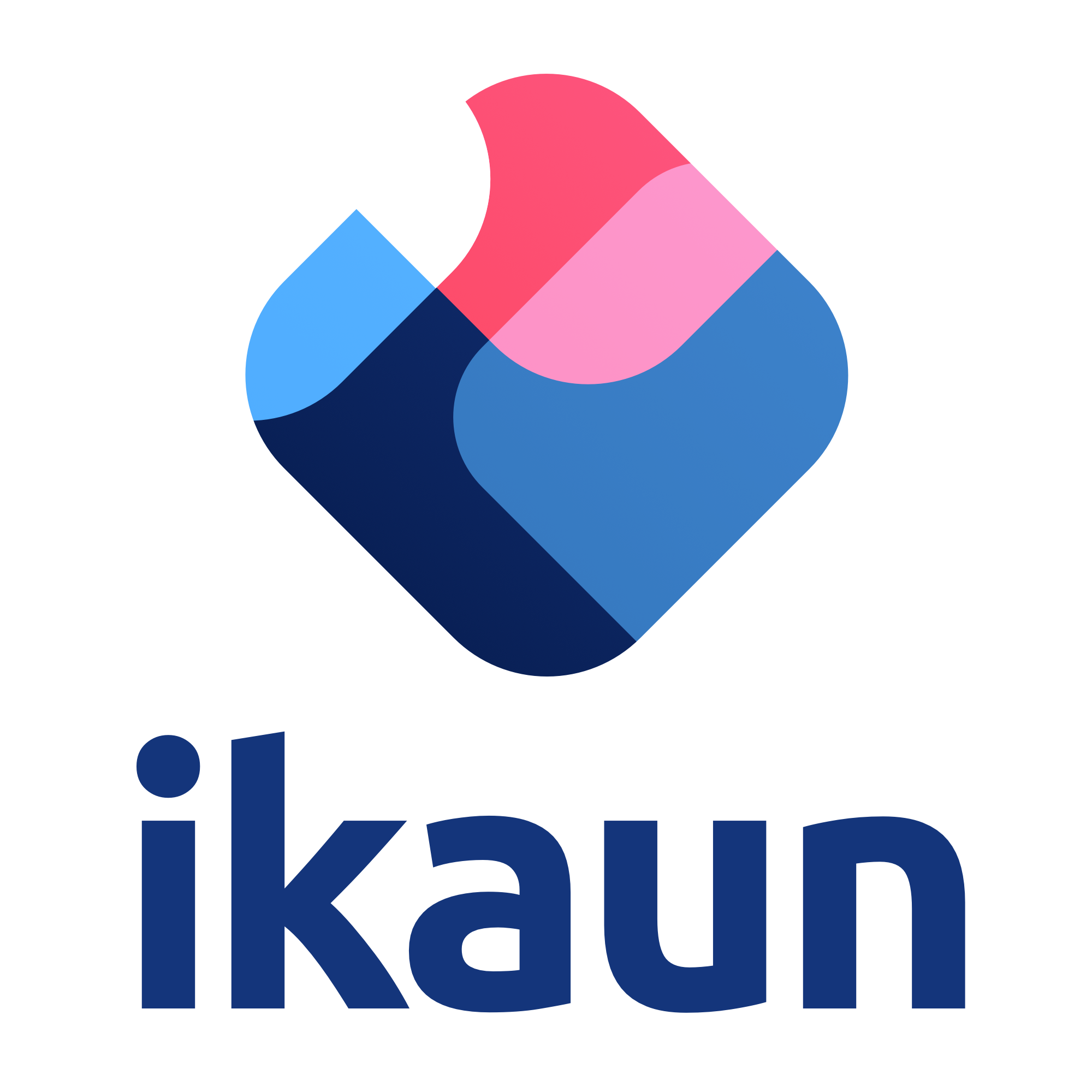 ikaun logo - Transparent - Blue - Small
