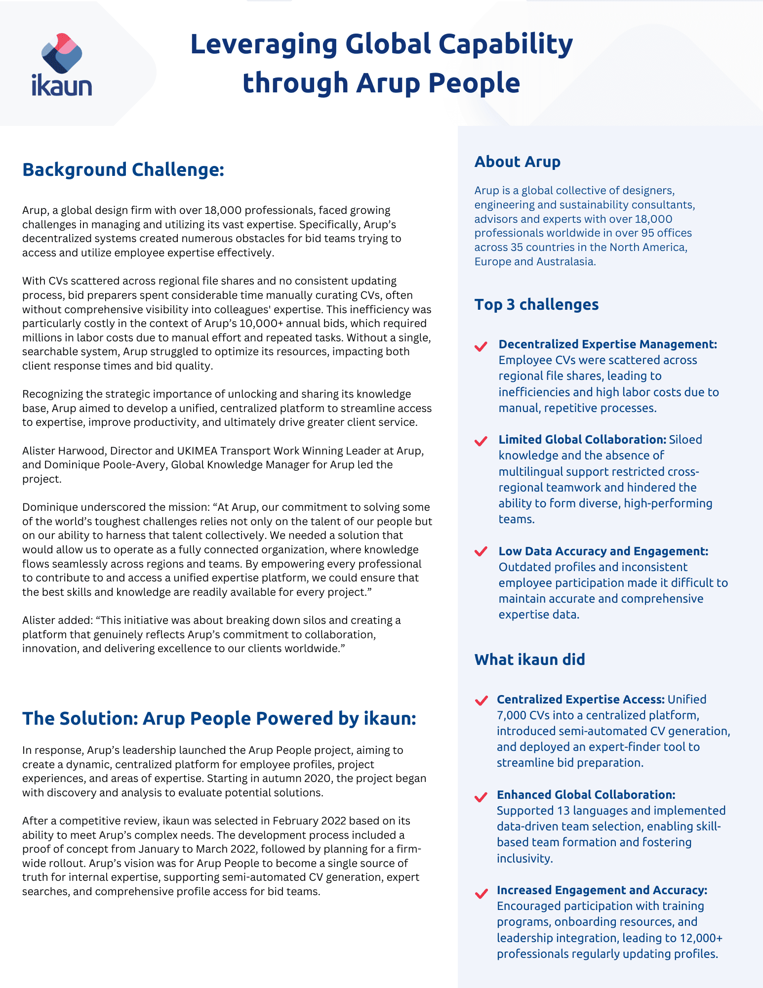 Leveraging global capability through Arup People